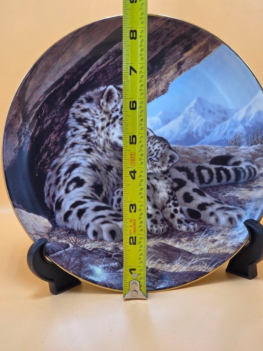 The Snow Leopard Collector Plate by Will Nelson